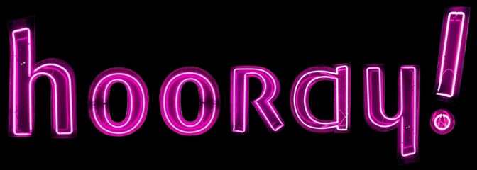 hooray! pink neon lights