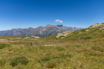 Alpine mountain landscape in the Grandes Rousses massif, French Alps