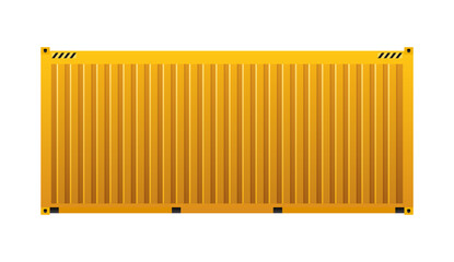 Logistic cargo container. Shipping, transportation and delivery concept. Realistic template isolated on white background