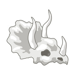 Dinosaurs skeletons parts underground. Fossils, bones of prehistoric reptiles and ammonites