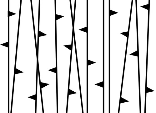 Minimalist birch tree trunk pattern with black and white stripes. Ideal for nature themed designs and modern backgrounds.