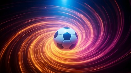 Fototapeta premium Soccer ball vortex swirl