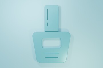 Fototapeta premium Blue Nail polish bottle icon isolated on blue background. Minimalism concept. 3D render illustration