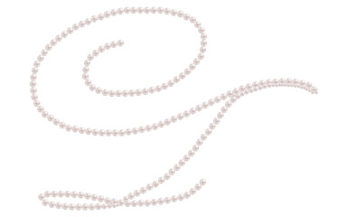 White Pearls Alphabet Letter T Luxury Text Design Vector Illustration.