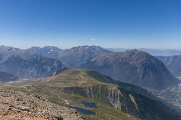 Alpine mountain landscape in the Grandes Rousses massif, French Alps