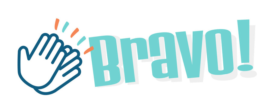 Bravo icon with hands