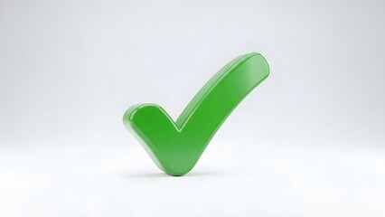 A vibrant green checkmark on a clear and pristine background. The checkmark is a symbol of accuracy and affirmation. It stands out with its bright color and perfect shape.