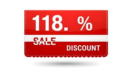 A red sale tag indicates 118% discount and features sale and discount text.
