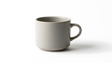 A simple gray coffee mug