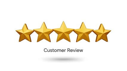 Five golden stars indicating a customer review