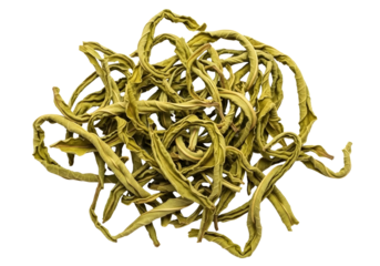 A pile of dried green beans isolated on transparent background