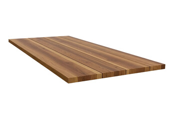 Empty wooden platform isolated on transparent background