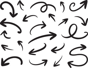 Hand drawn collection of arrows