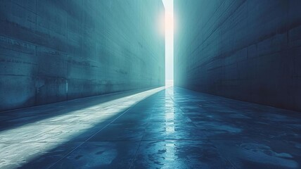 Ethereal Light Shines Through Modern Architectural Passageway