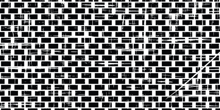 design Black and white brick wall. monochrome brick wall with vintage grunge texture. design background art