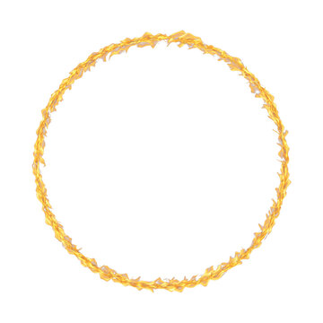 Fire ring isolated on transparent background. Circle fire isolated. Glowing light round on transparent png. Circle with gold dust png  Fire ball flame isolated