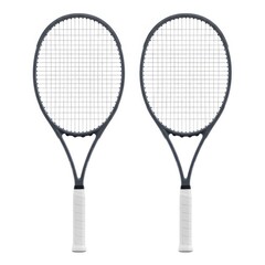 Pair of professional tennis rackets with white grips