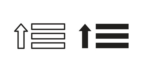 Sort amount up icons. glyph icon vector on white background. Flat and line vector