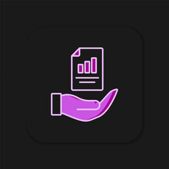 Filled outline Contract in hand icon isolated on black background. Insurance concept. Security, safety, protection, protect concept. Flat filled outline style with shadow. Vector