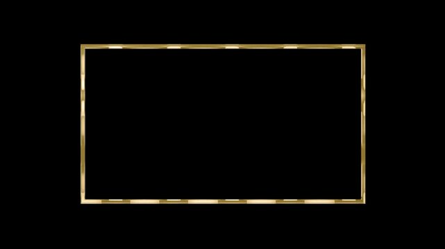 Golden border black screen material