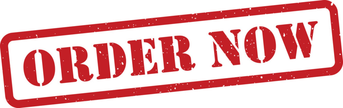 Red order now stamp