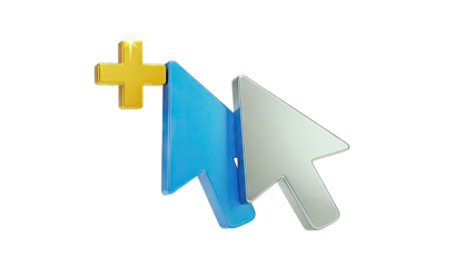 Adding Cursors: Conceptual Illustration on White