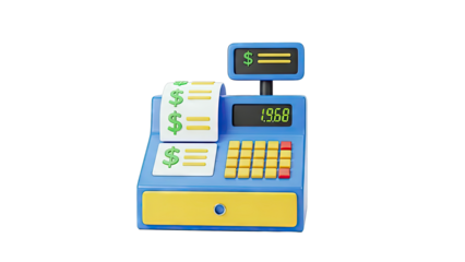 Cash Register Displaying Price in a Store