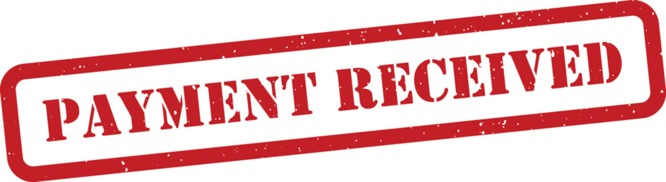 Red payment received stamp