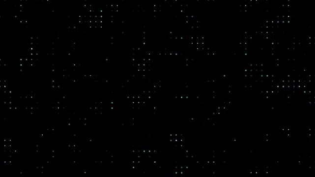 Abstract dark technology background with sparse glowing cyan digital dots
