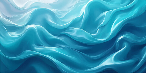 Obraz premium Blue silk satin fabric background with smooth flowing texture