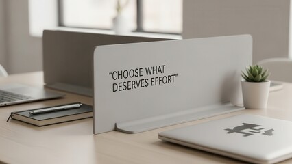 Office Desk Divider With Motivational Quote