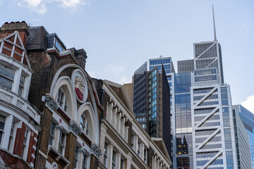 Fototapeta premium Old meets new in city skyline