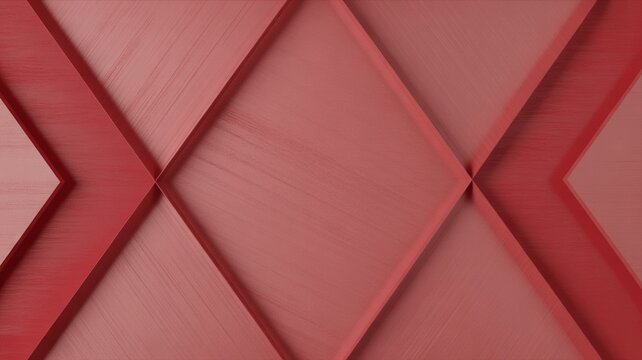Abstract geometric pattern of overlapping diamond shapes in various shades of red and pink creating a textured background - Powered by Adobe