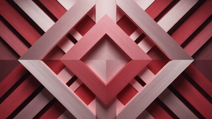 Abstract geometric pattern with repeating diamond shapes in shades of red and pink creating a modern textured background