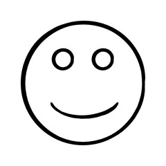 Fototapeta premium Minimal Smiley Face Icon in Black and White for Happiness and Positivity Themes