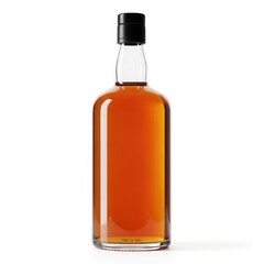 Whiskey bottle isolated on white background