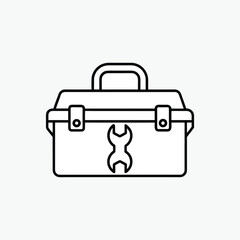 toolbox a toolbox with a wrench template