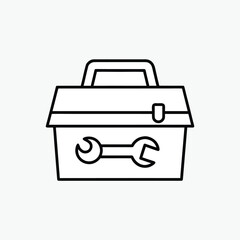 toolbox a toolbox with a wrench template