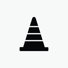  traffic cone icon silhoutte vector style template