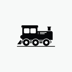 train engine icon turn ahed silhoutte vector template © MdFaruque