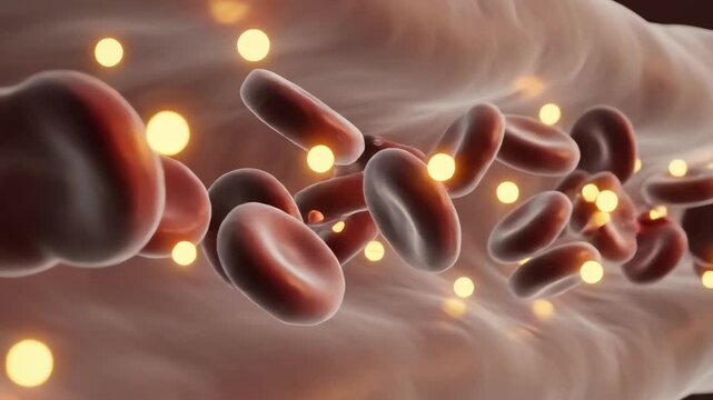 Chronic low-grade inflammation. Excess fat tissue releases persistent inflammatory signals that drift through circulation. These signals appear as constant, low-level pulses affecting vascular 