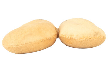 Fried dough stick shaped doll isolated on white background