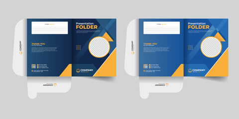 Modern and minimal corporate folder design templates for professional office use.