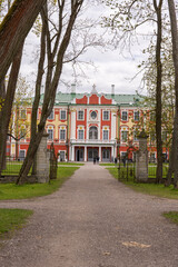 View to Kadriorg palace in Tallinn Estonia from  Kadriog park  during spring.