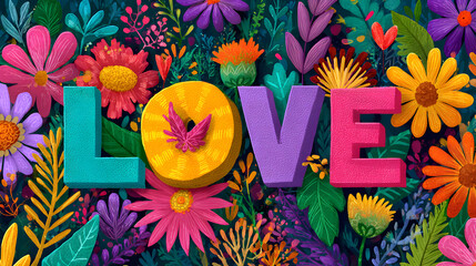Floral Love Message