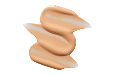 Skin foundation or makeup base. Cosmetic product. Isolated on white