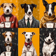 A powerful service dog focused and ready for action in high-risk conditions. Strong posture and alert expression symbolize loyalty, courage, and dedication to protection.