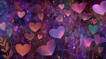 Illuminated Heart Garden