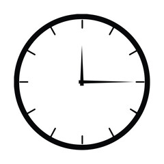 wall clock isolated on white