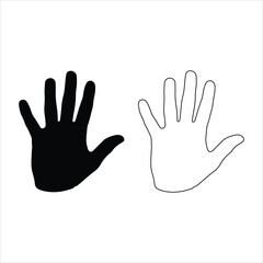 Hand vector silhouette, detailed hand gestures, positions, signs. Ideal arm, hands for illustrations, logos, icons. High quality graphics showcasing human interaction, expression